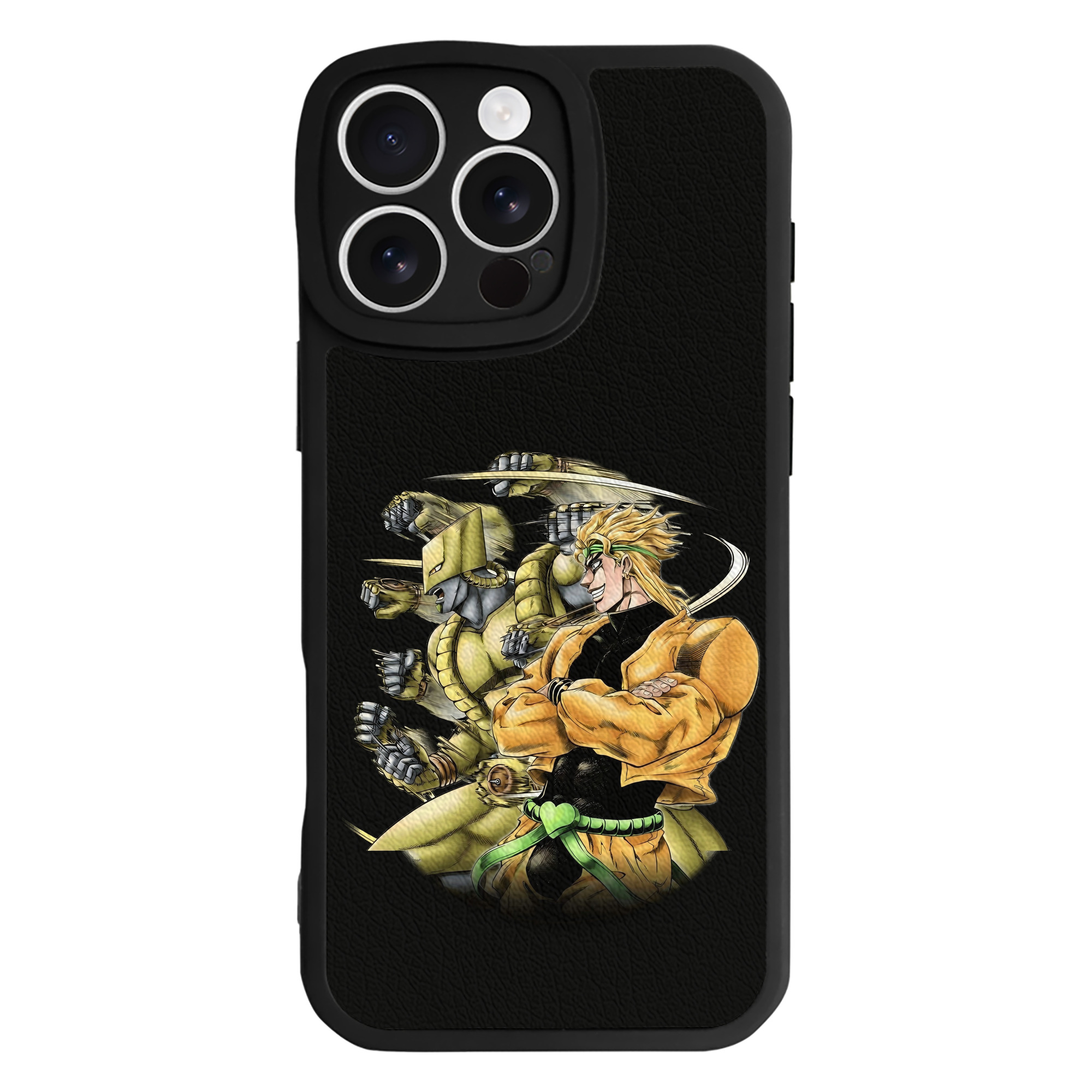 （画像用） ジョジョの奇妙な冒険 ディオ?ブランドー JoJo's Bizarre Adventure Dio Brando 【iPhone 16シリーズ対応】シリコンスマホケース（レザー調） 材質：シリコン